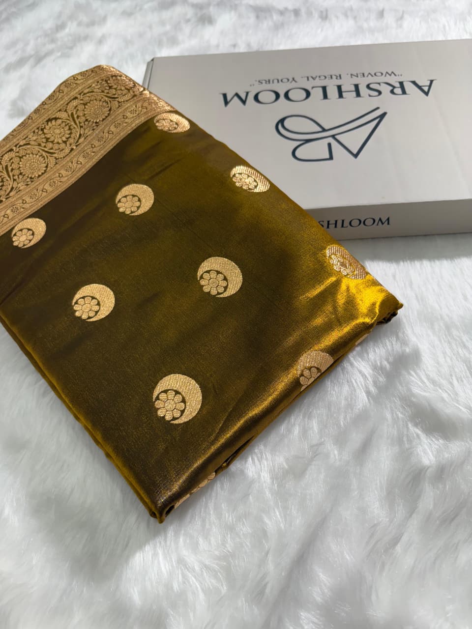 Mehandi Chand Tara Satin Silk Saree with Gota Patti SSGP04