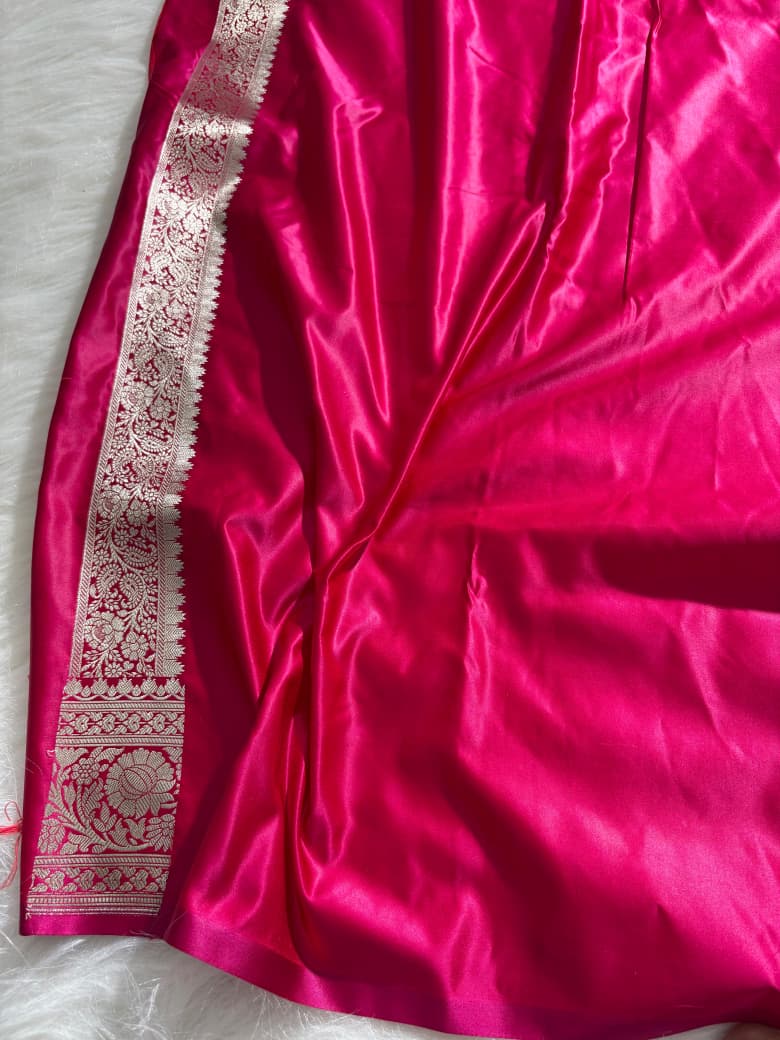 Rani Shades Boota Satin Katan Silk Saree