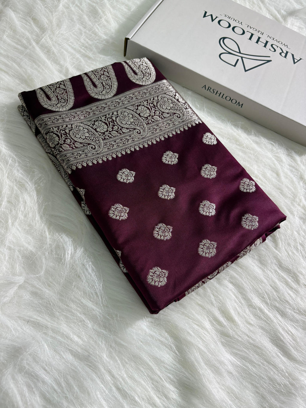 Wine Shade Satin Katan Silk Saree