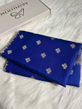 Saphhire Blue Katan Banarasi Silk Saree