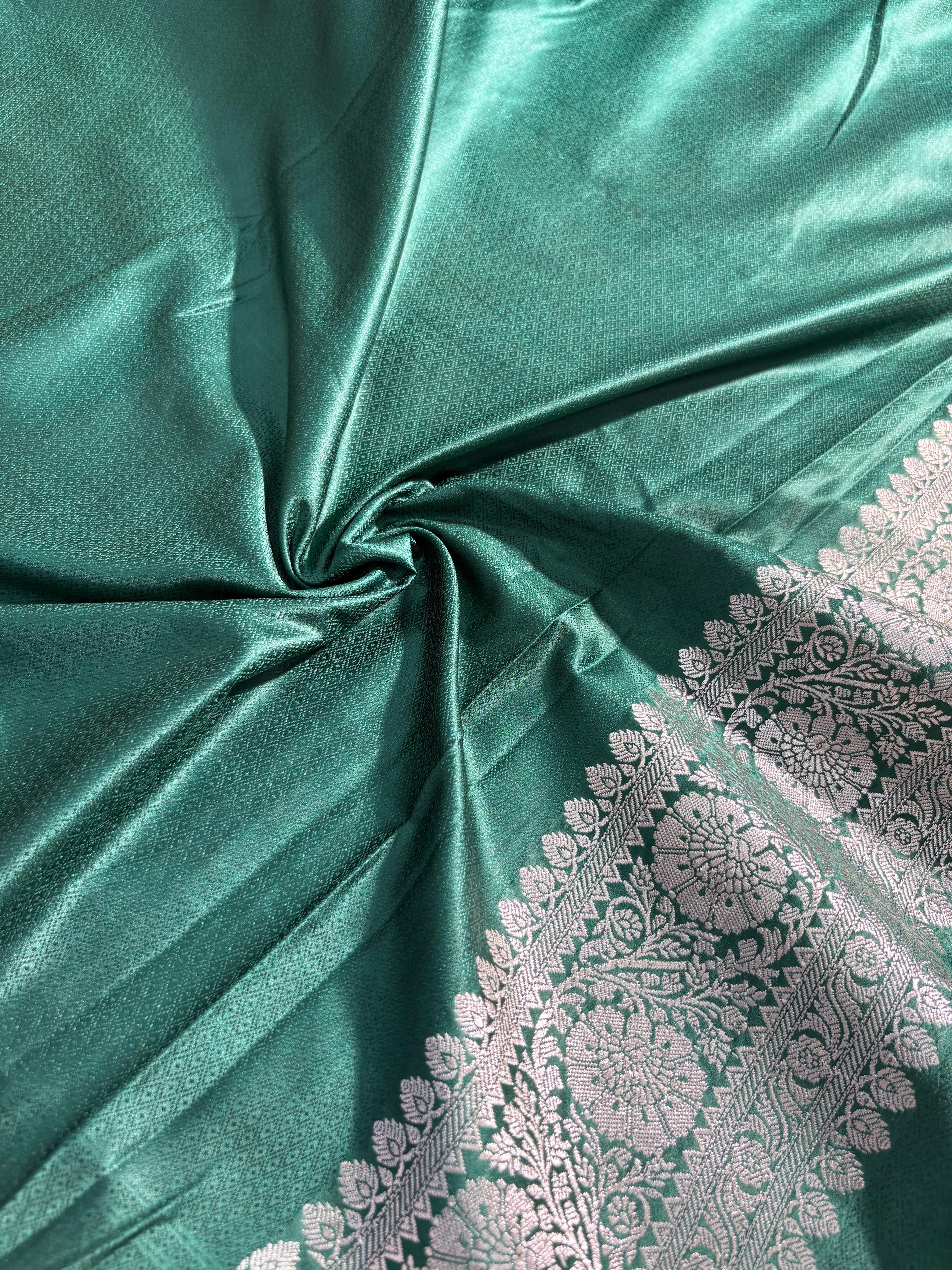 Banarasi Boota Pattern Satin Katan Silk Saree
