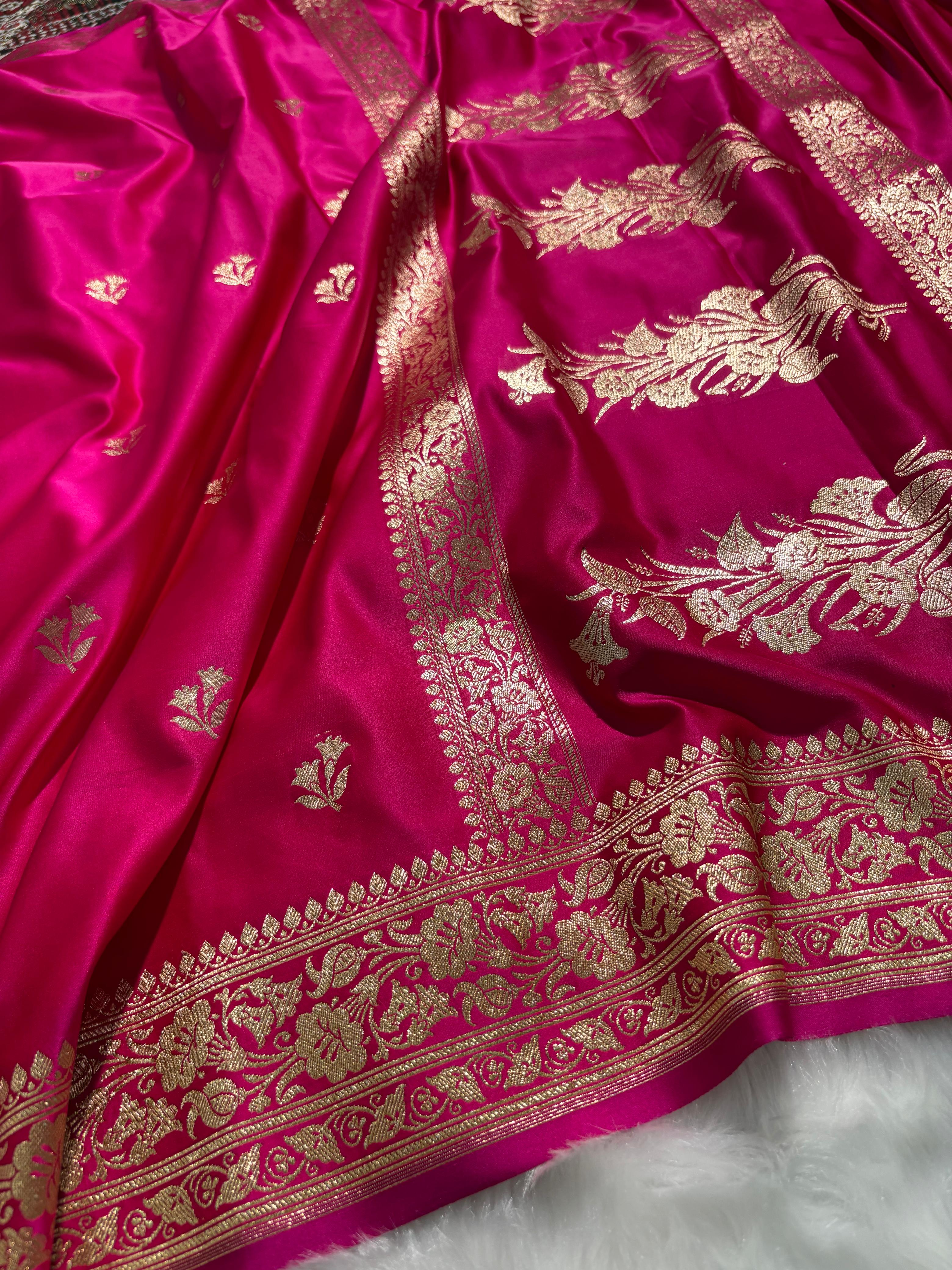 Rani Shades Katan Banarasi Silk Saree