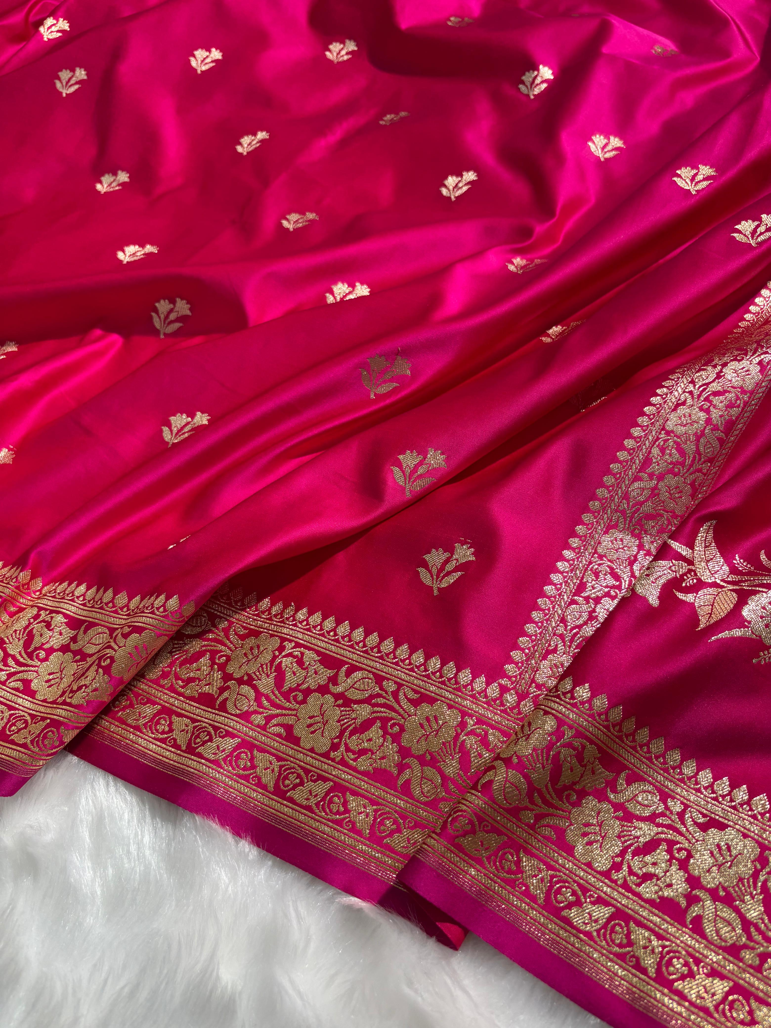 Rani Shades Katan Banarasi Silk Saree