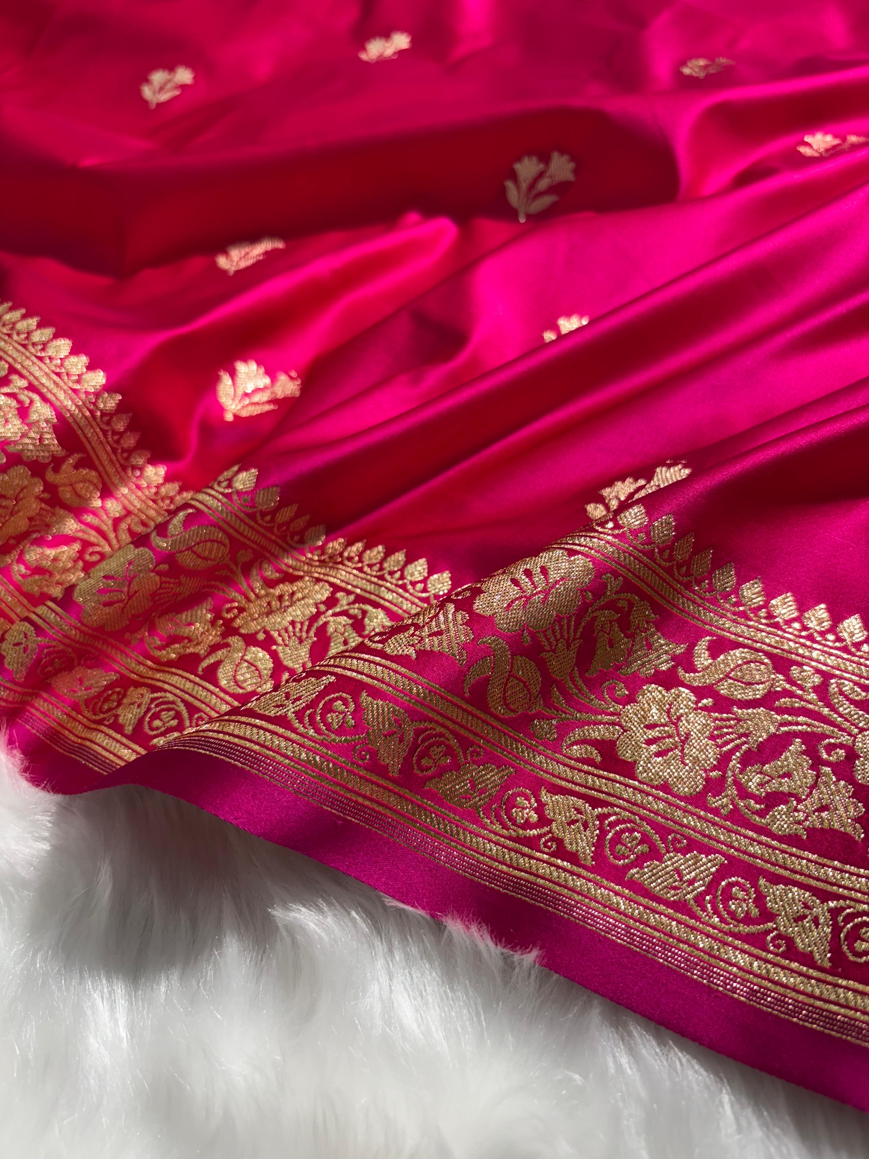 Rani Shades Katan Banarasi Silk Saree