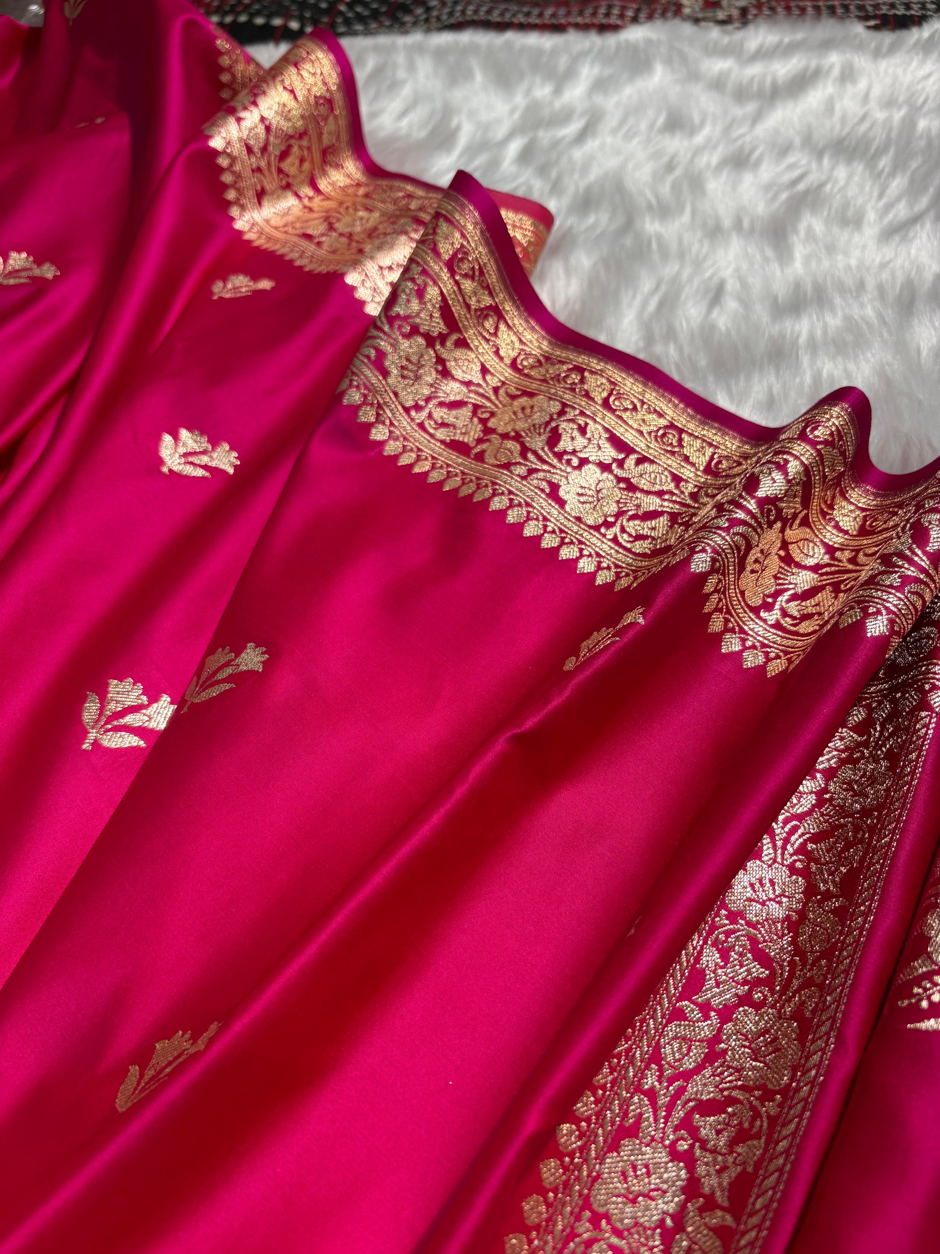 Rani Shades Katan Banarasi Silk Saree