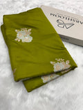 Pista Shades Floral Boota Mashru Silk Saree