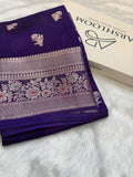 Purple Shade Minakari Pure Caramel Silk Saree
