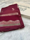 Ombre Pink Shade Minakari Pure Caramel Silk Saree