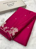 Rani Shades Booti Floral Border Mashru Silk Saree