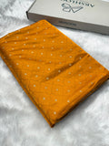 Banarasi Mustard Shades Tanchoi Motifs Mashru Silk Saree