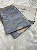 Banarasi Smoke Grey  Premium Motifs Floral Mashru Silk Saree