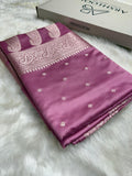 BlushPink Booti Pattern Mashru Silk Saree