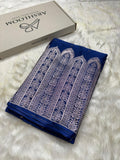 Premium Royal Blue Shade Skirt border Mashru Silk Saree