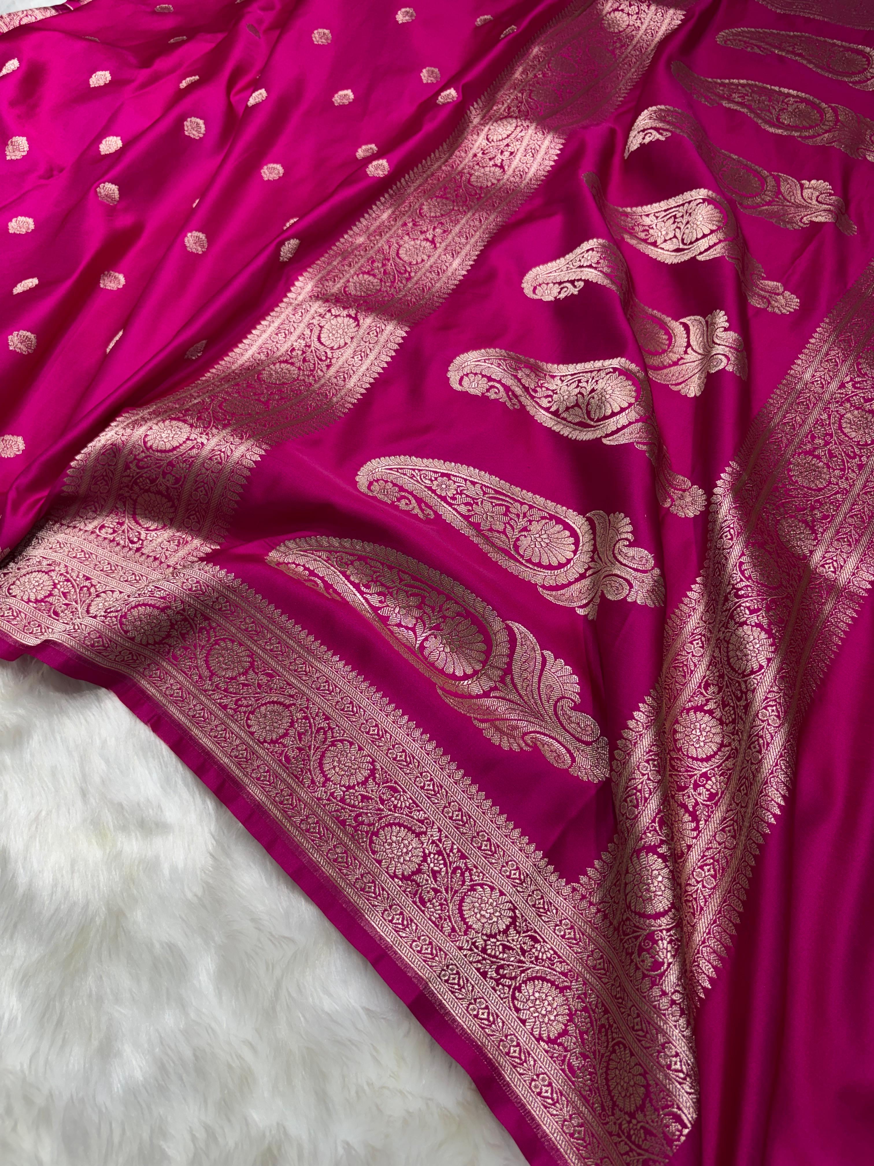 Rani Banarasi Booti Mashru Silk Saree