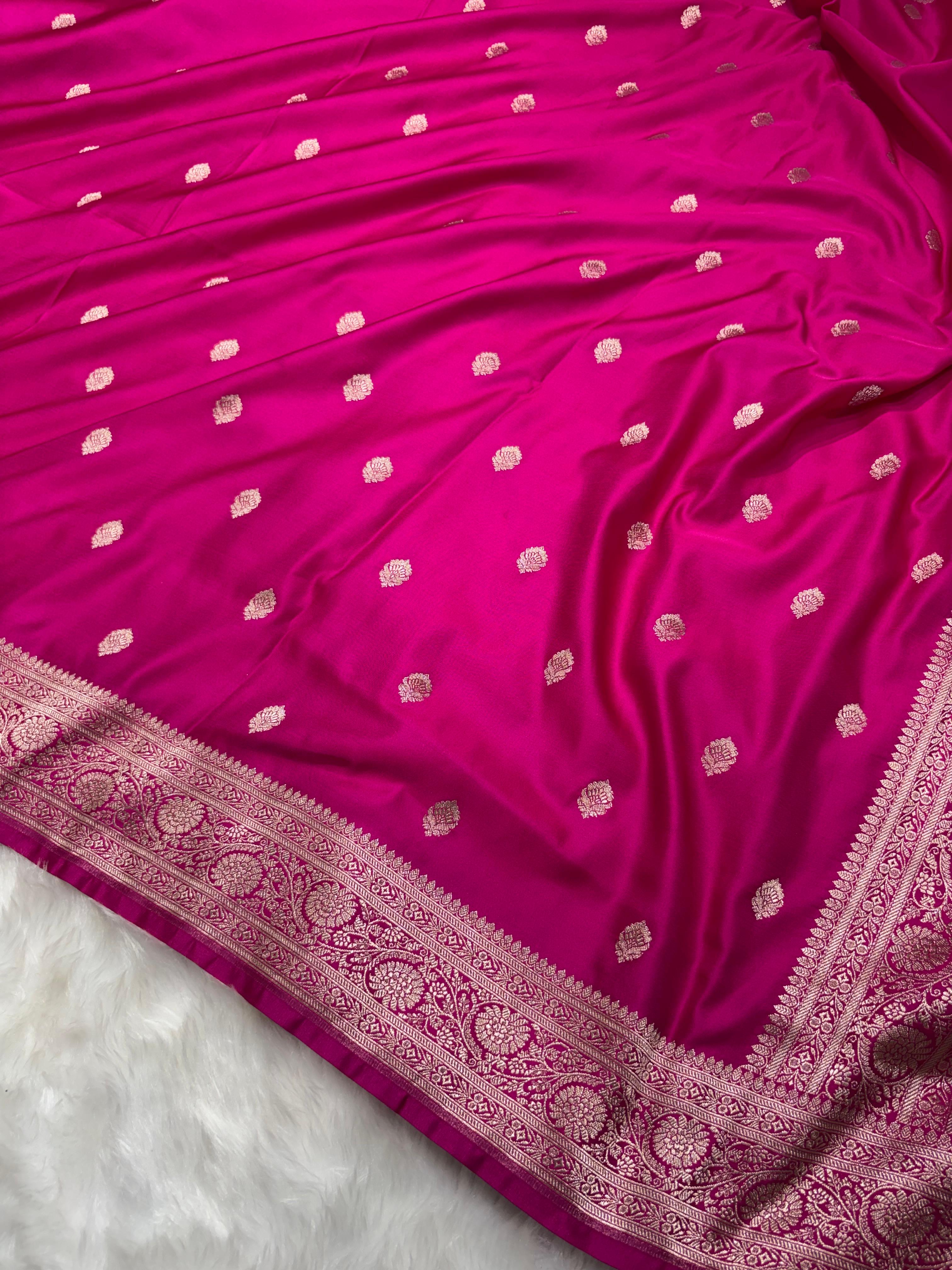 Rani Banarasi Booti Mashru Silk Saree