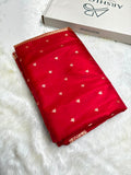 Banarasi Satin Silk Booti in Bridal Red Shades
