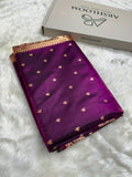 Banarasi Satin Silk Booti in Wine Shades