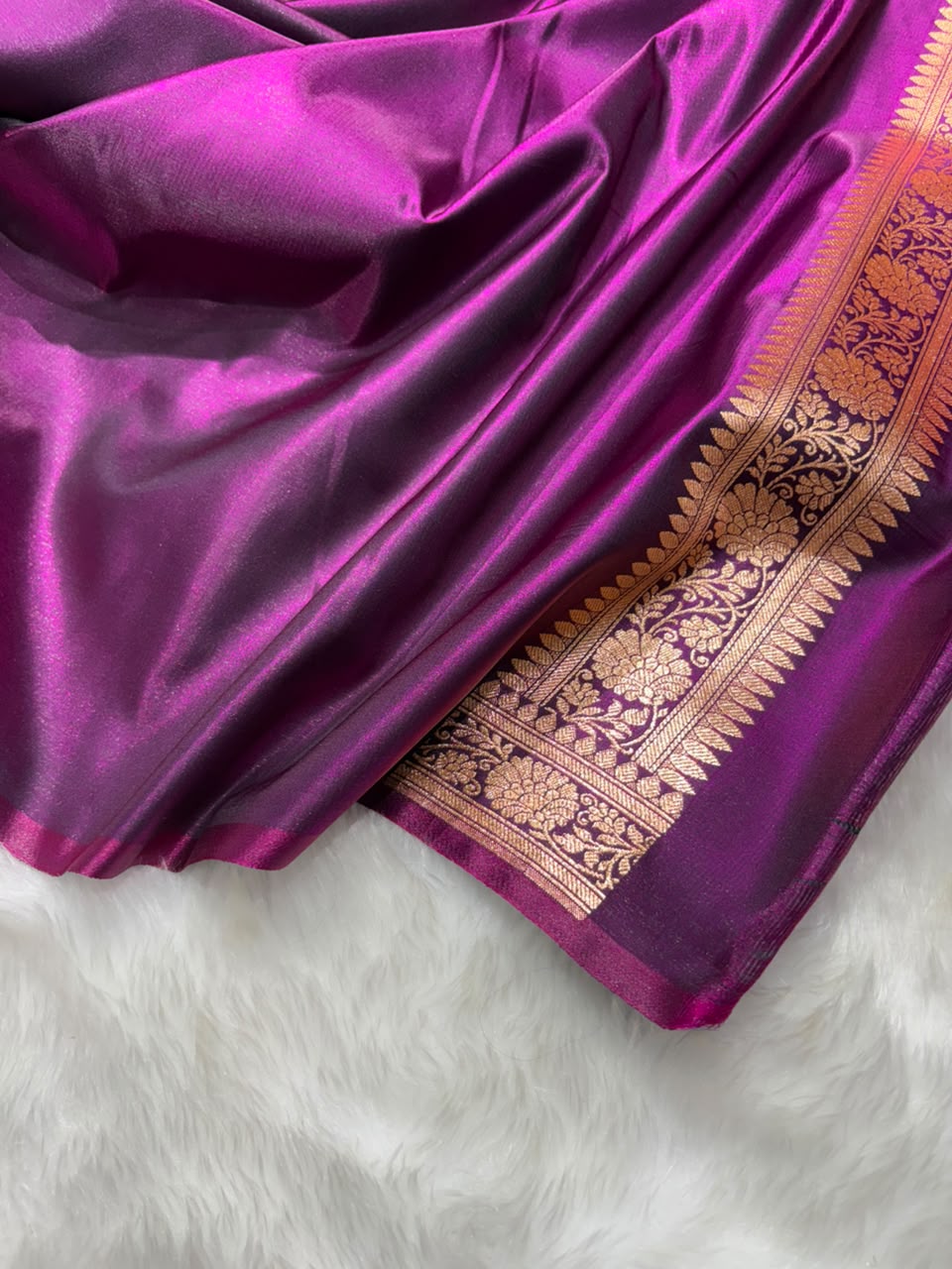 Banarasi Satin Silk Booti in Wine Shades