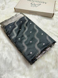 Black Shades Banarasi Leheriya with Booti Mashru Silk Saree