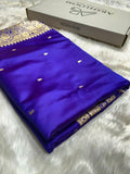 Royal Purple Shades Booti Pattern Mashru Silk Saree