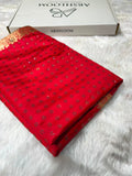 Red With Swarovski Work Booti Mashru Silk Saree